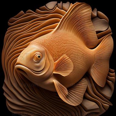 3D модель St Amphiprion bicinctus рыбы (STL)